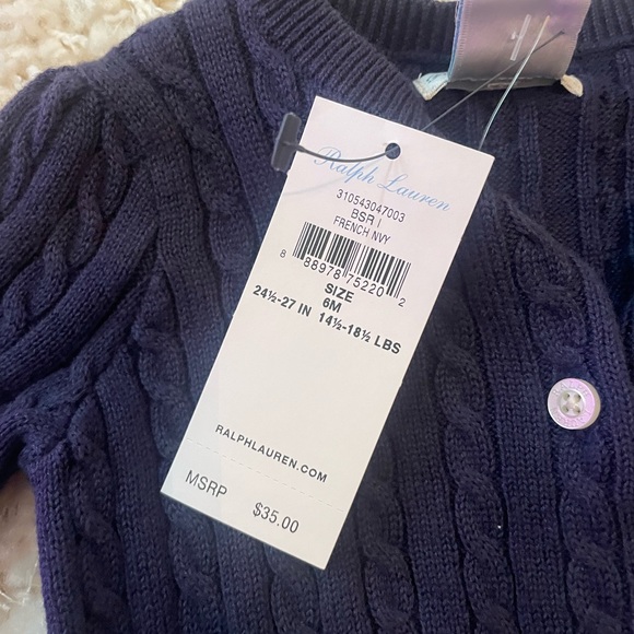 Ralph Lauren Infant Cardigan NWT - Picture 3 of 4